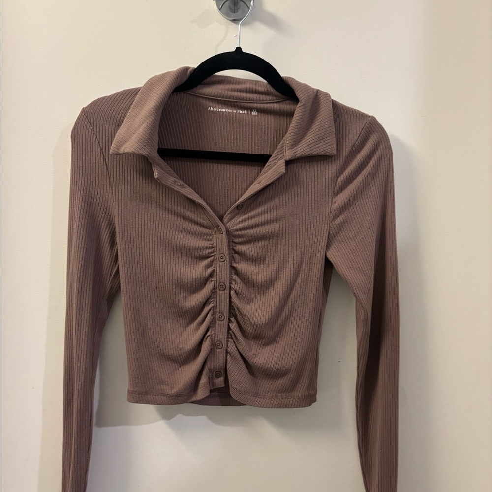 Abercrombie Ruched Polo cropped top
